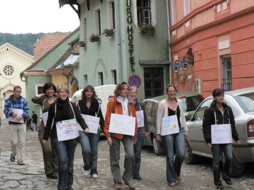 Volunteers at the SCI Summer University Romania 
