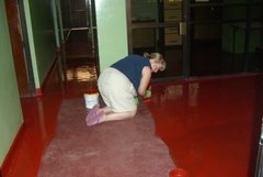 Sri Lanka Varnishing the floor
