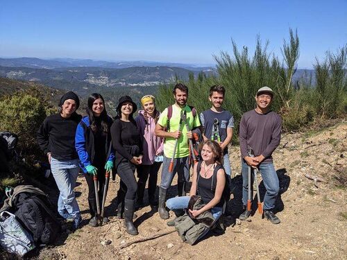 PENAGOS Marisa ESC PORTUGAL Group Smiling Fun Nature Hike Forest